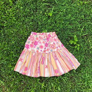 Flowers and Stripes Skirt